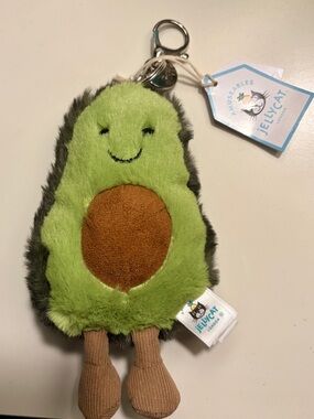Jellycat Green & Brown Avocado Amuseables Keyring keychain Plush